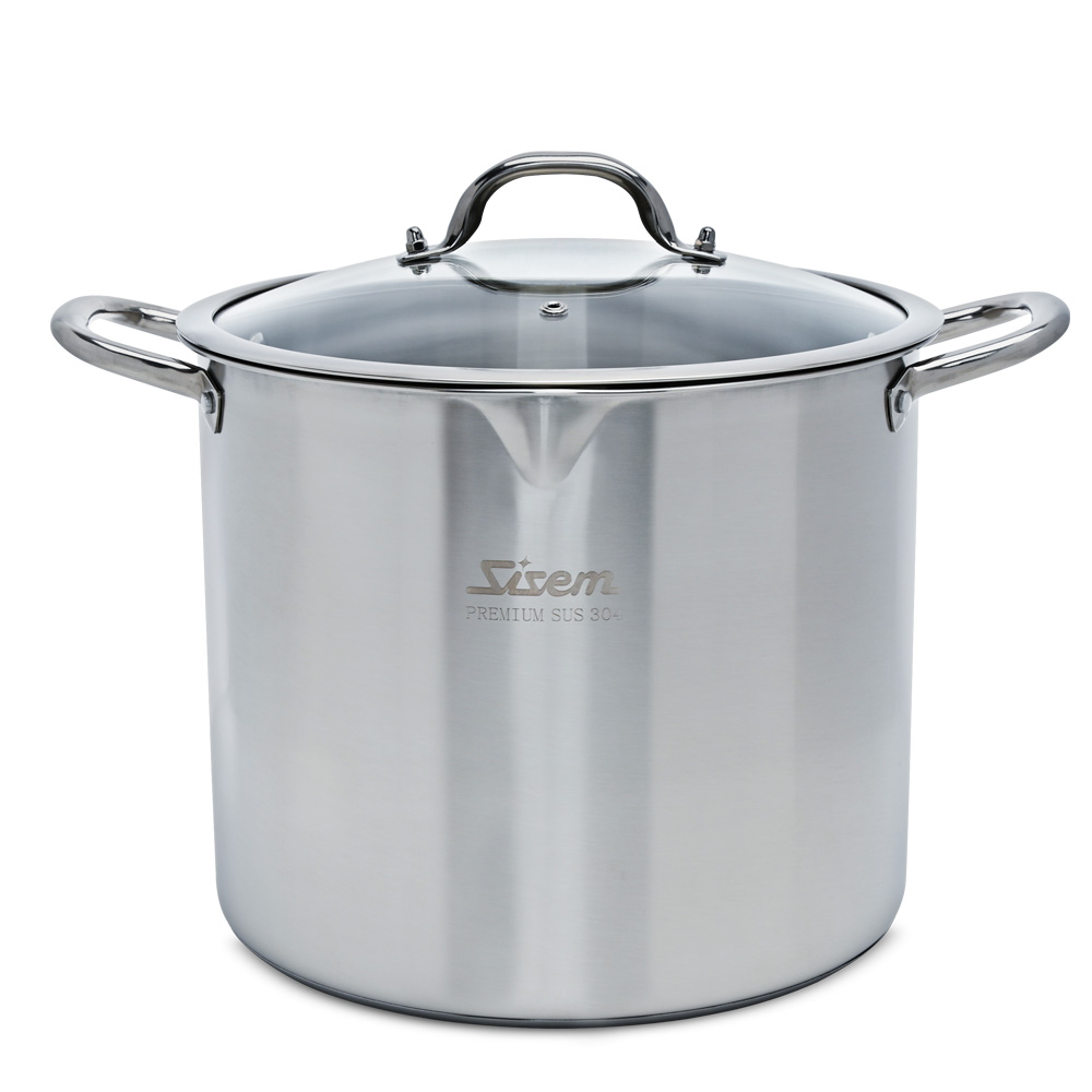 시샘 프리미엄 304 스텐 인덕션 대용량 깊은 곰솥 들통 사골 삼계탕 냄비 24cm 9L