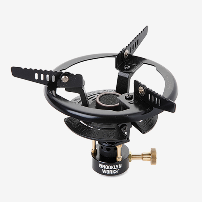 브루클린웍스 쉴드 스토브 캠핑 원 버너 이소가스 접이식 백패킹 경량 강염 폭발방지 방열판