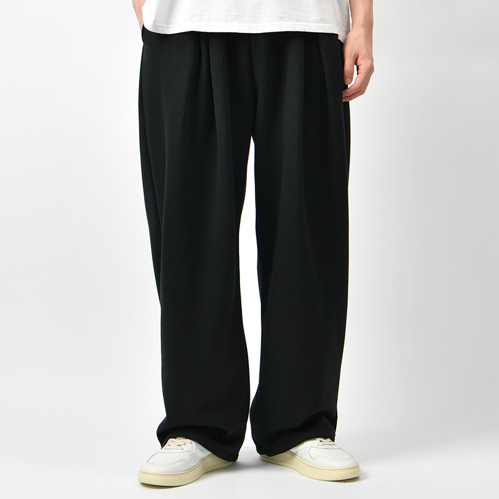 남자 기모 조거팬츠 핀턱 와이드 2way 스판 밴딩 스웨트 트레이닝 바지 - 상세 이미지 2
