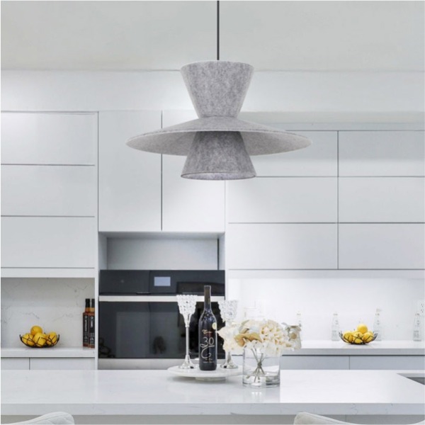 LED 에코 라메루 팬던트조명 그레이 12W IOT 리모컨 삼색변환 지그비 플리커프리 - 상품 이미지
