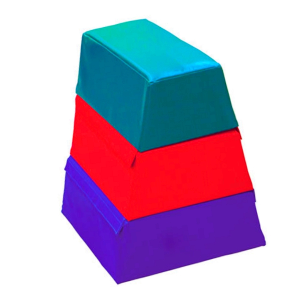 파랑색체육수업스펀지뜀틀 빨강색 안전스펀지학교체육뜀틀매트 60x50x60cm 3단 - 상품 이미지