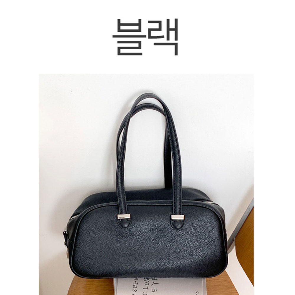심플 깔끔한 레드 무지 여행 숄더백 데일리 가방 4Color - 상세 이미지 2