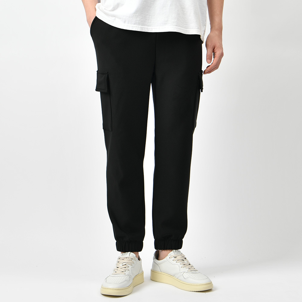 남자 기모 카고 조거팬츠 겨울 융기모 편한 고무줄 스판 밴딩 바지 - 상세 이미지 2