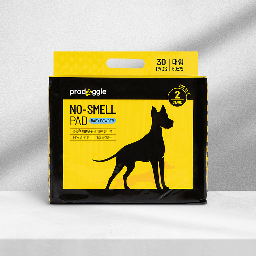 강아지배변패드 프로도기 노스멜패드 베이비파우더향 대형, 30매입, 1개