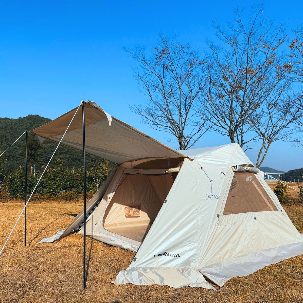 오토 코티지 270 아이보리 오토 텐트 자동 원터치 면 이너텐트 자립형 A형