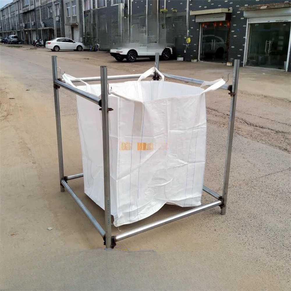 마대걸이 철제 랙 폐기물 포대 지지대 공사장 곡물 120x120x140 용량 800kg - 상품 이미지