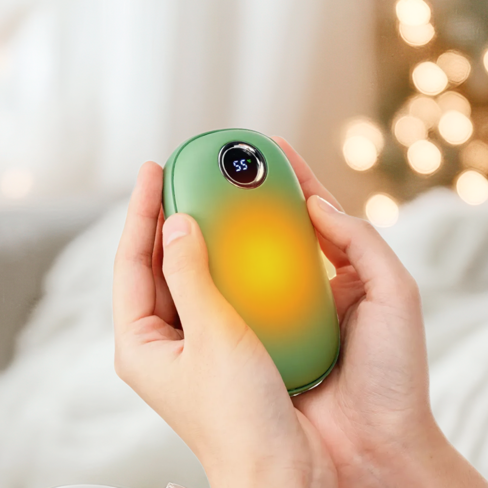 손난로 보조배터리 대량구매 충전식 휴대용 전기핫팩 온도조절 핫팩 배터리 카키 1+1