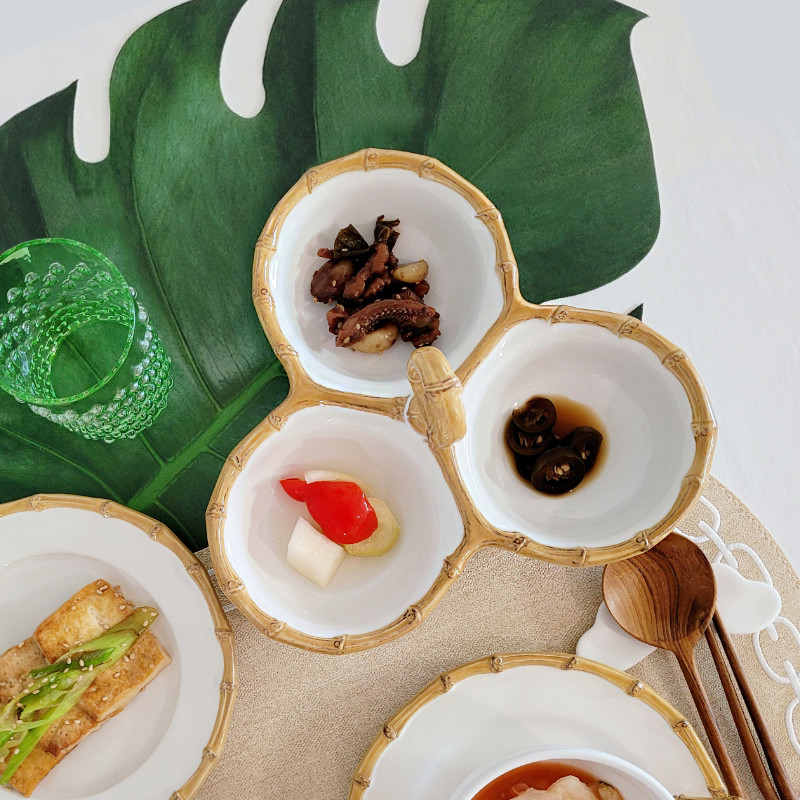 (칵테일 트리플 서버) 줄리스카 클래식 뱀부 칵테일 트리플 서버 Juliska Classic Bamboo 3칸 나눔접시 KM58/34 - 상세 이미지 2