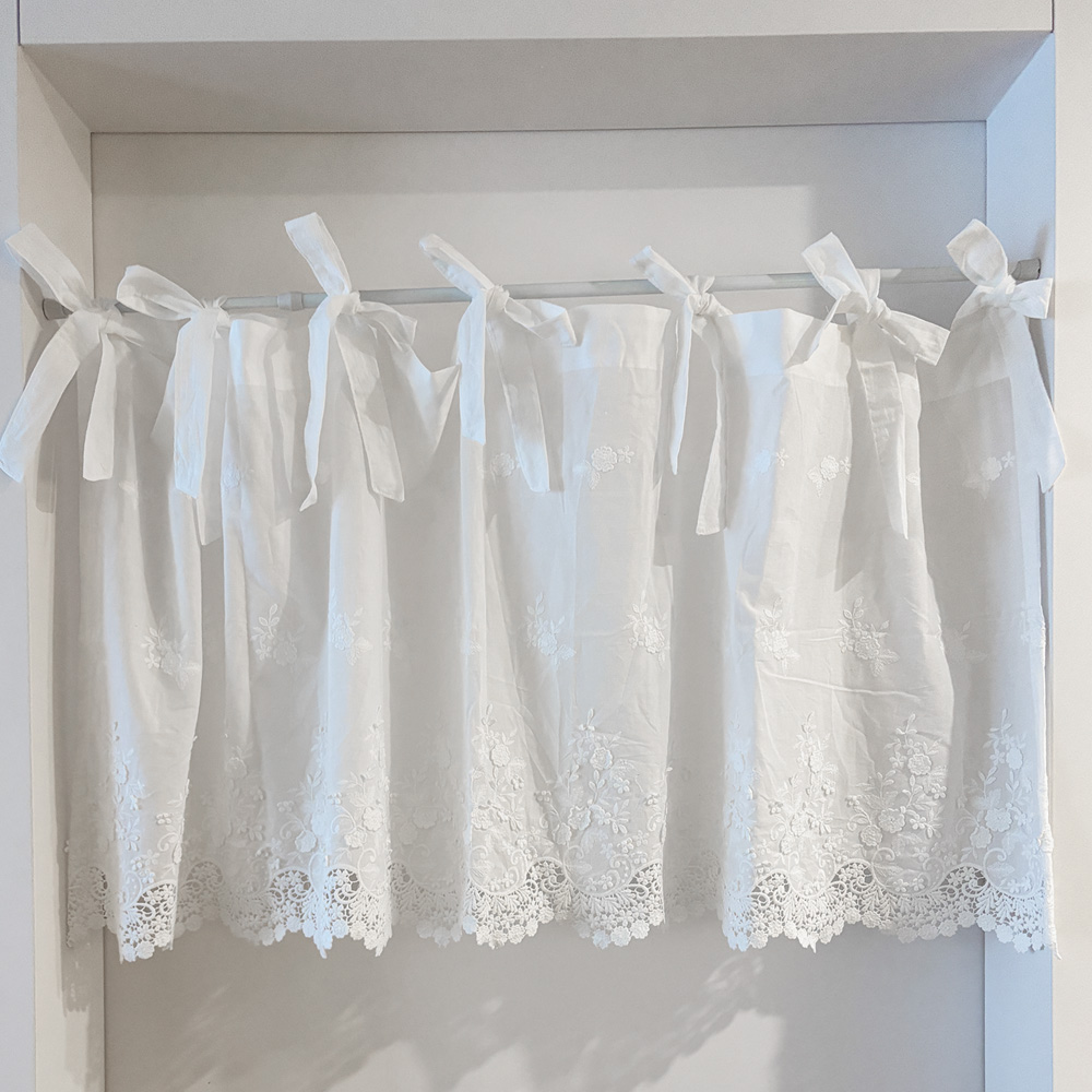 들꽃 면 가리개커튼 주방 바란스 커튼