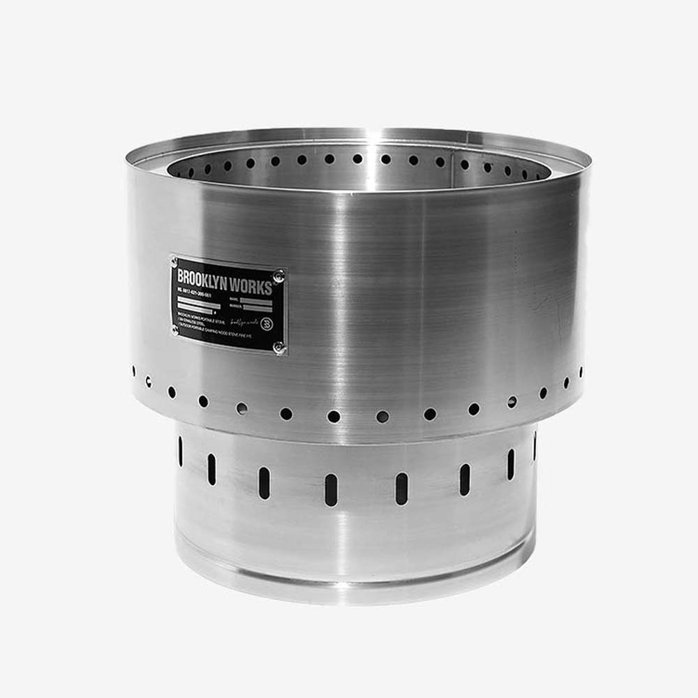 브루클린웍스 파이어핏 캠핑 화로대 이중연소 불멍 스테인리스 2단 분리 간편수납