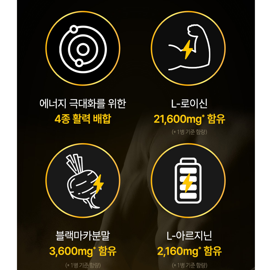 류신 마카 아르기닌 블랙마카 L-아르지닌 L-로이신 두충 추출분말 정 60정, 3개 - 상세 이미지 5
