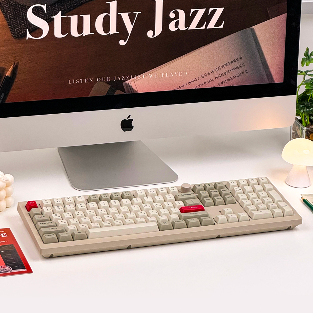 키크론 V6 PRO MAX 무선 매크로 키보드 아이패드 애플 키보드 레트로, 저소음바나나축