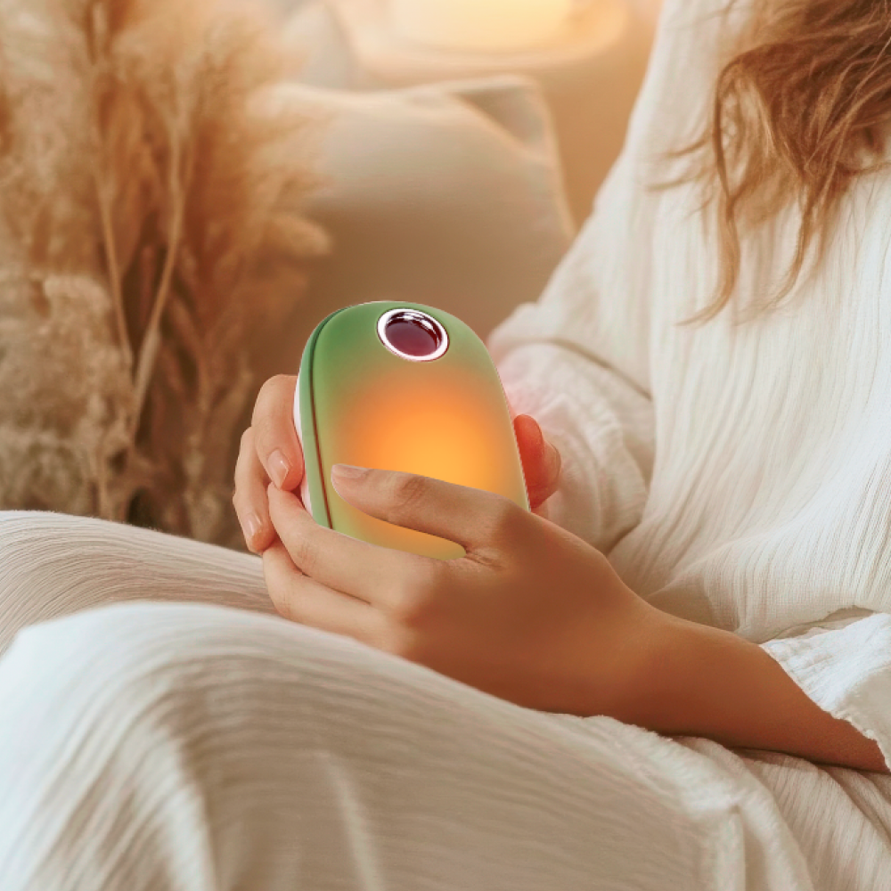 손난로 보조배터리 대량구매 충전식 휴대용 전기핫팩 온도조절 핫팩 배터리 카키 1+1