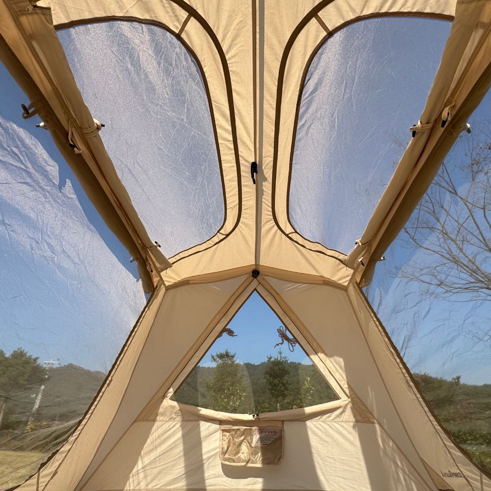 오토 코티지 270 아이보리 오토 텐트 자동 원터치 면 이너텐트 자립형 A형