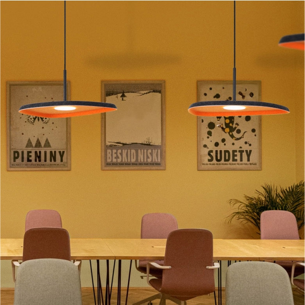 LED 에코 브래닛 펜던트 12W 블랙+오렌지 IOT 리모컨 삼색변환 지그비 플리커프리 - 상세 이미지 5
