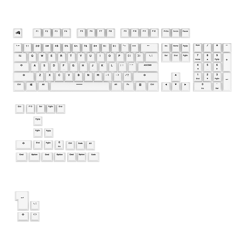 글로리어스 GPBT Basics Classic White 키 캡 세트 - 상세 이미지 2