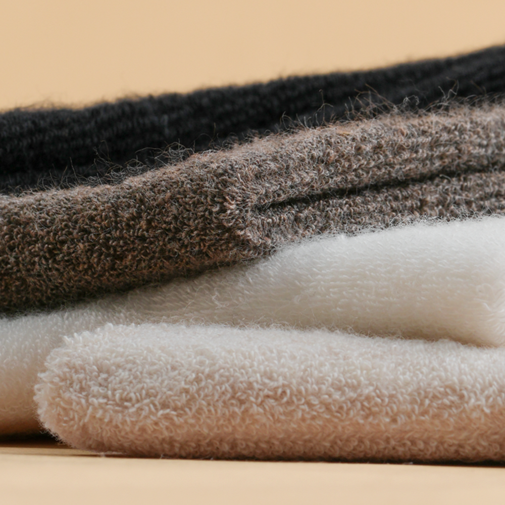 삭피엔스 여자 얇지만 따뜻한 기모 겨울 무지 긴 면 양말 세트 N배송