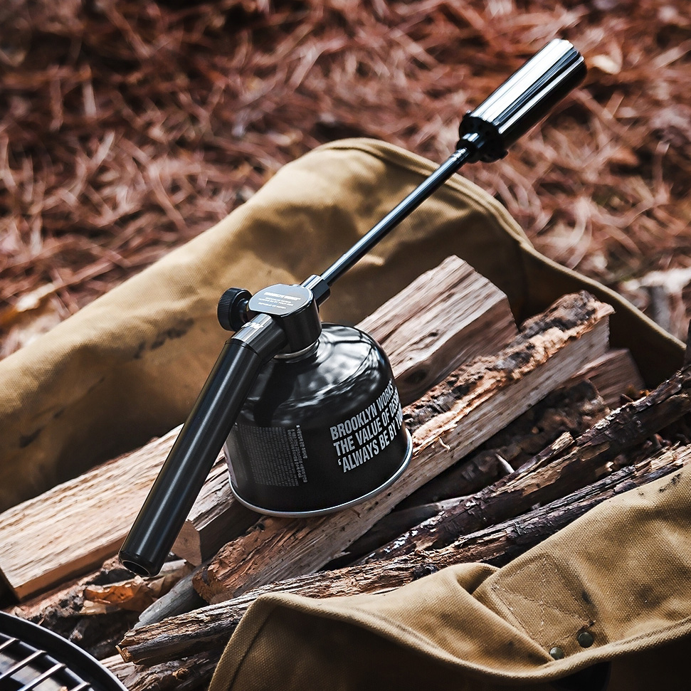 브루클린웍스 샷건 롱 토치 캠핑 이소가스 장작 화염방사기 분리형 파우치 포함