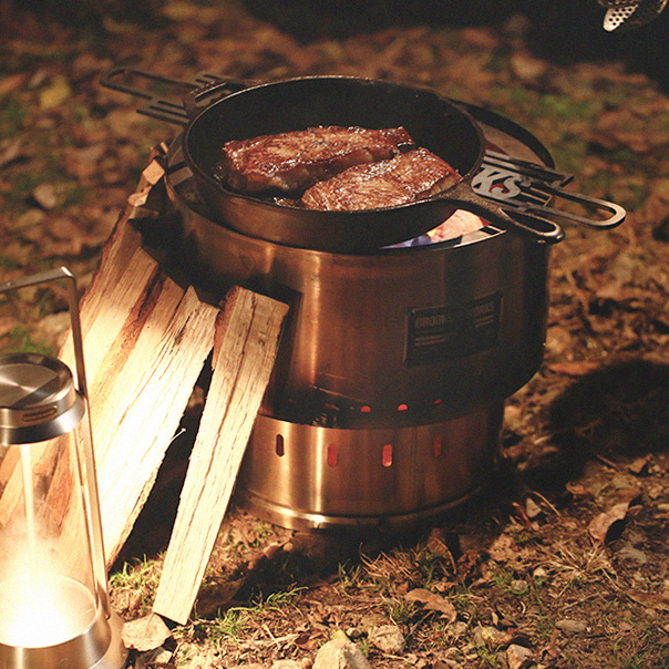 브루클린웍스 파이어핏 캠핑 화로대 이중연소 불멍 스테인리스 2단 분리 간편수납