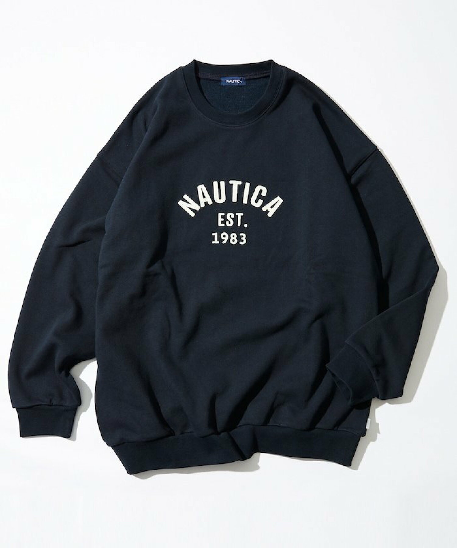 노티카 NAUTICA 펠트 패치 아치 로고 크루넥 스웨트셔츠 4컬러 - 상세 이미지 2