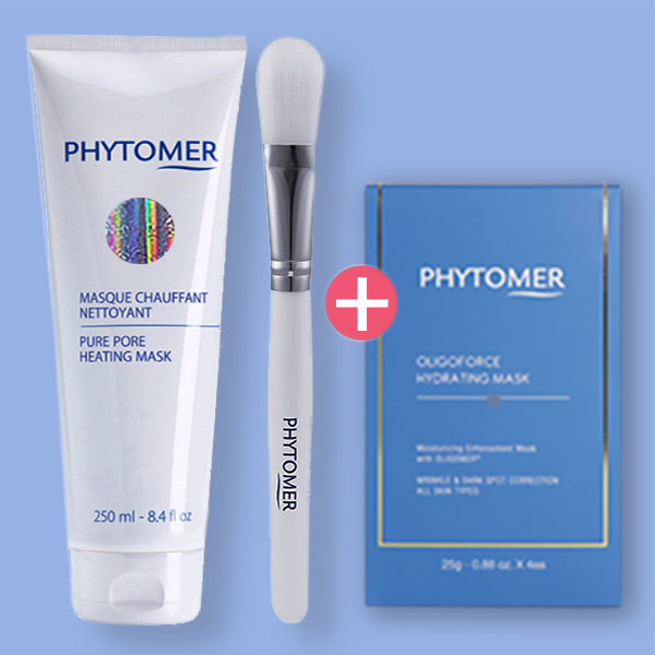 피토메르 히팅마스크 250ml + 팩브러쉬 +추가증정품 /모공청소,피지흡착,블랙헤드,화이트헤드,안색정화 - 상품 이미지