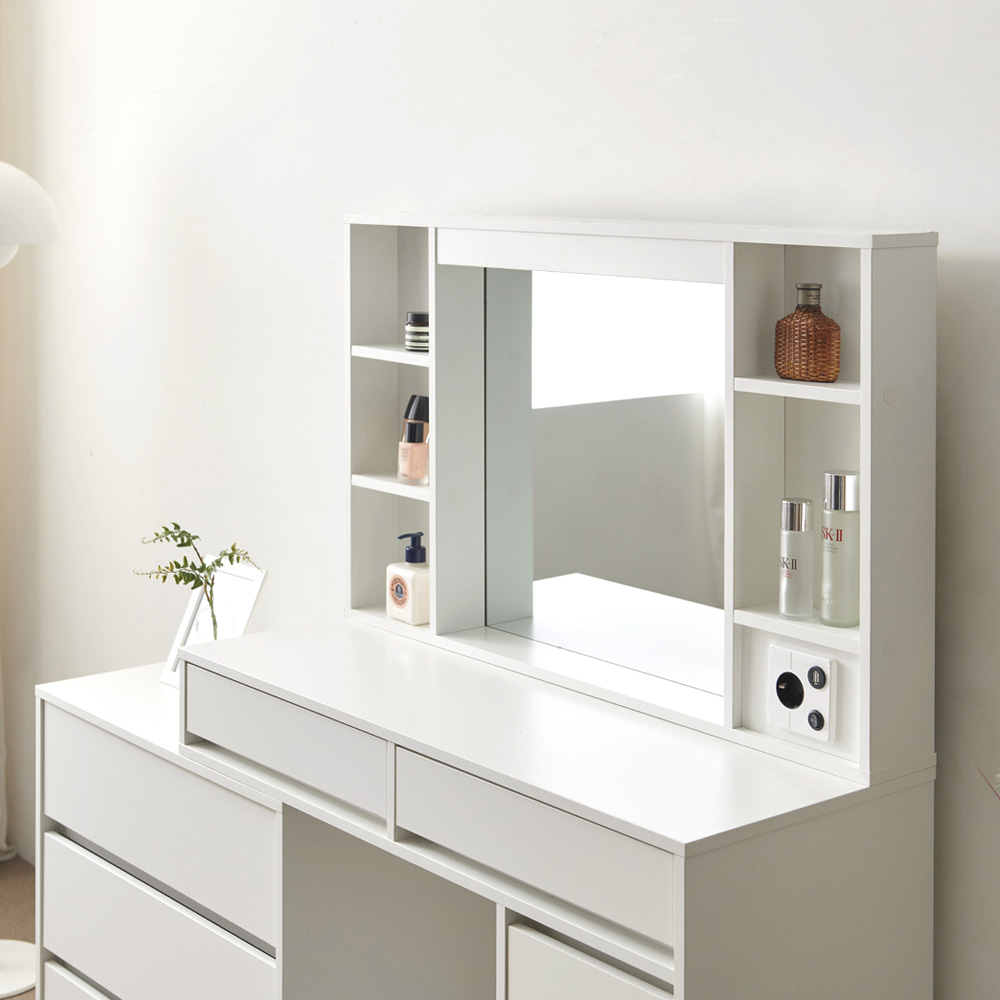 [희망일설치] 파로마 이즈 아멜리 LED 확장형 수납 화장대