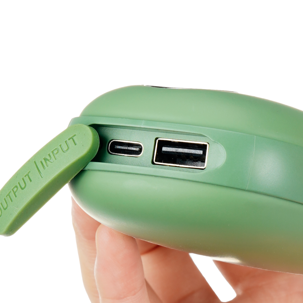 손난로 보조배터리 대량구매 충전식 휴대용 전기핫팩 온도조절 핫팩 배터리 카키 1+1