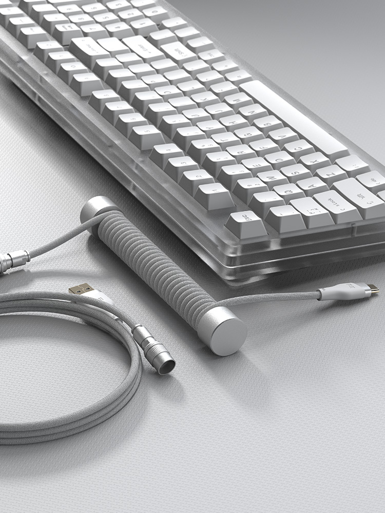 C타입 키보드 항공 코일 케이블 홀더 세트 슬림