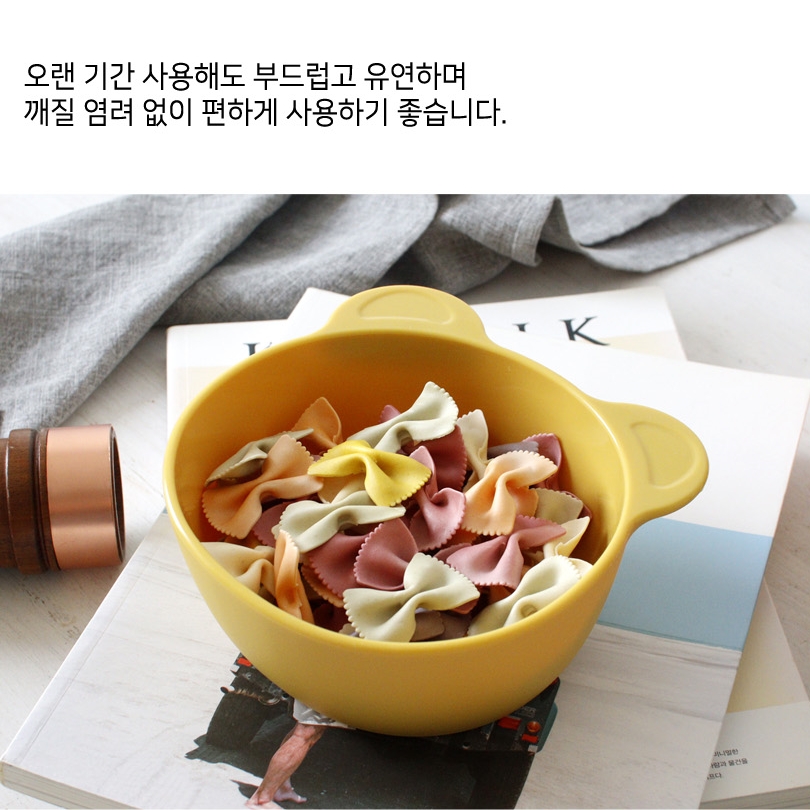 파스텔 실리콘 간식 그릇 식기 유아 아기 이유식 식기 통 - 대 4color - 상세 이미지 4