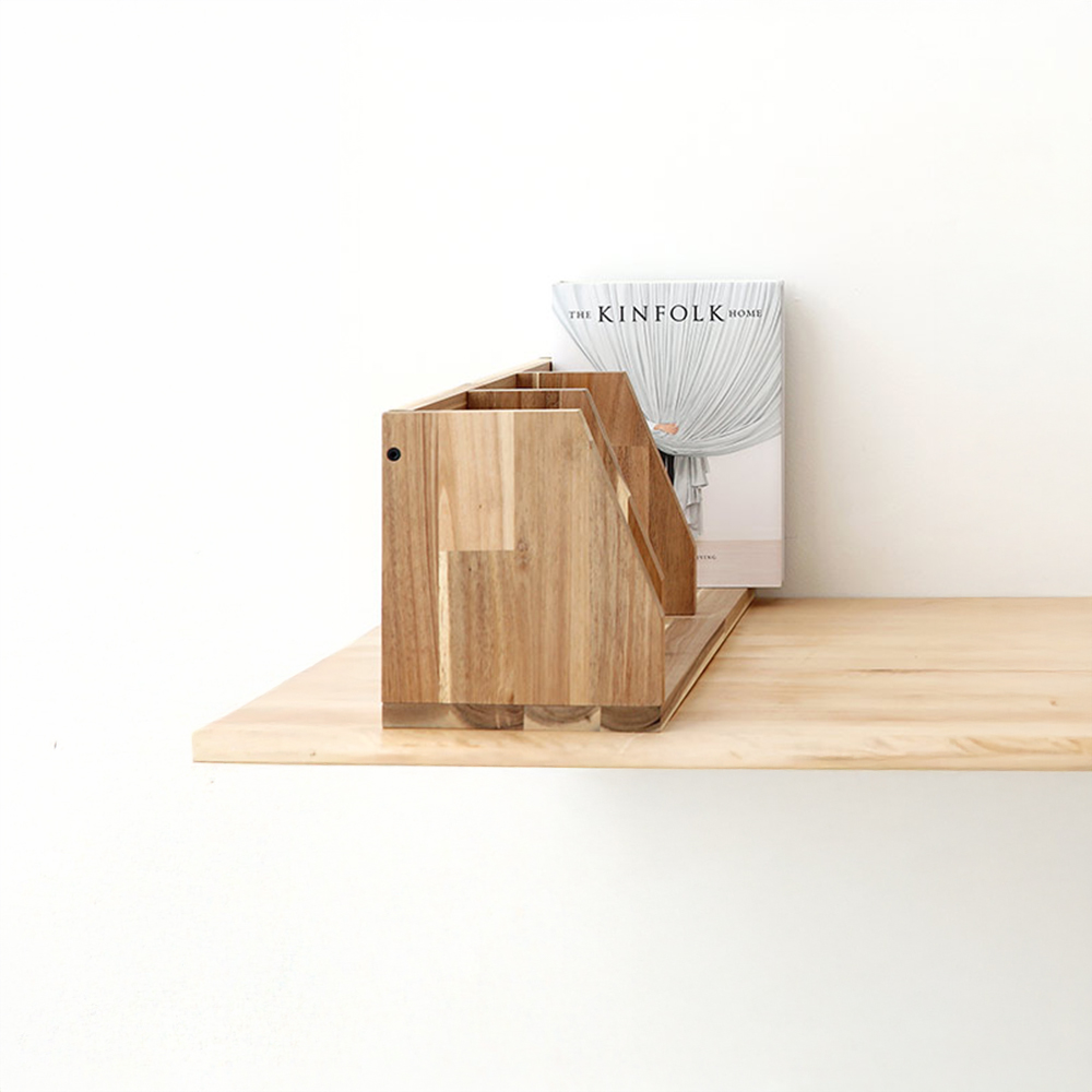HAN 원목책꽂이 600 600x200x230mm, 1단, 아카시아 내추럴 4224.4565