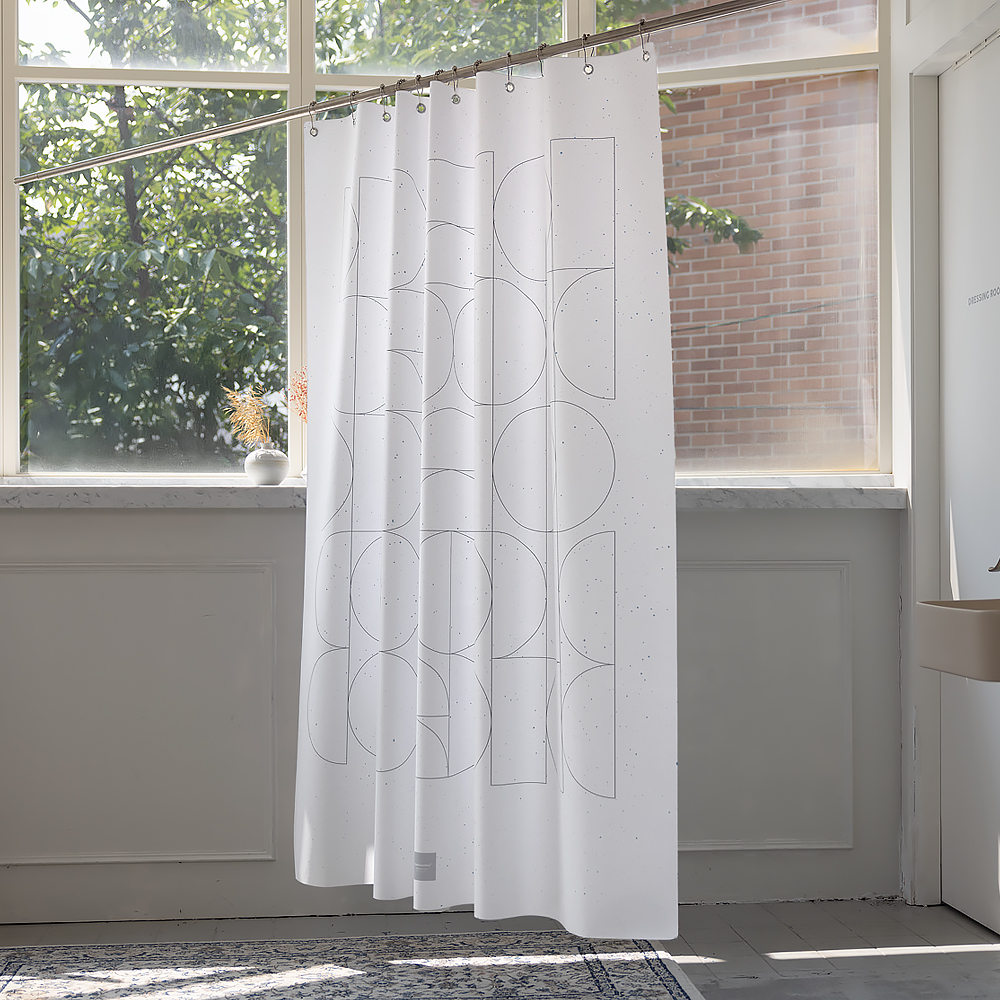 원세븐나인 패브릭 샤워커튼 레트로플로-라인 M