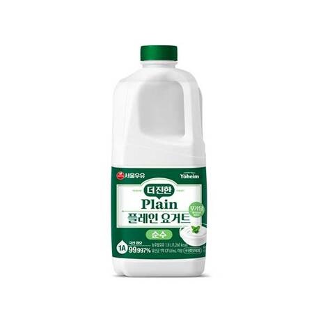 서울우유 더진한 플레인요거트 순수 1.8L  1개 그릭요거트