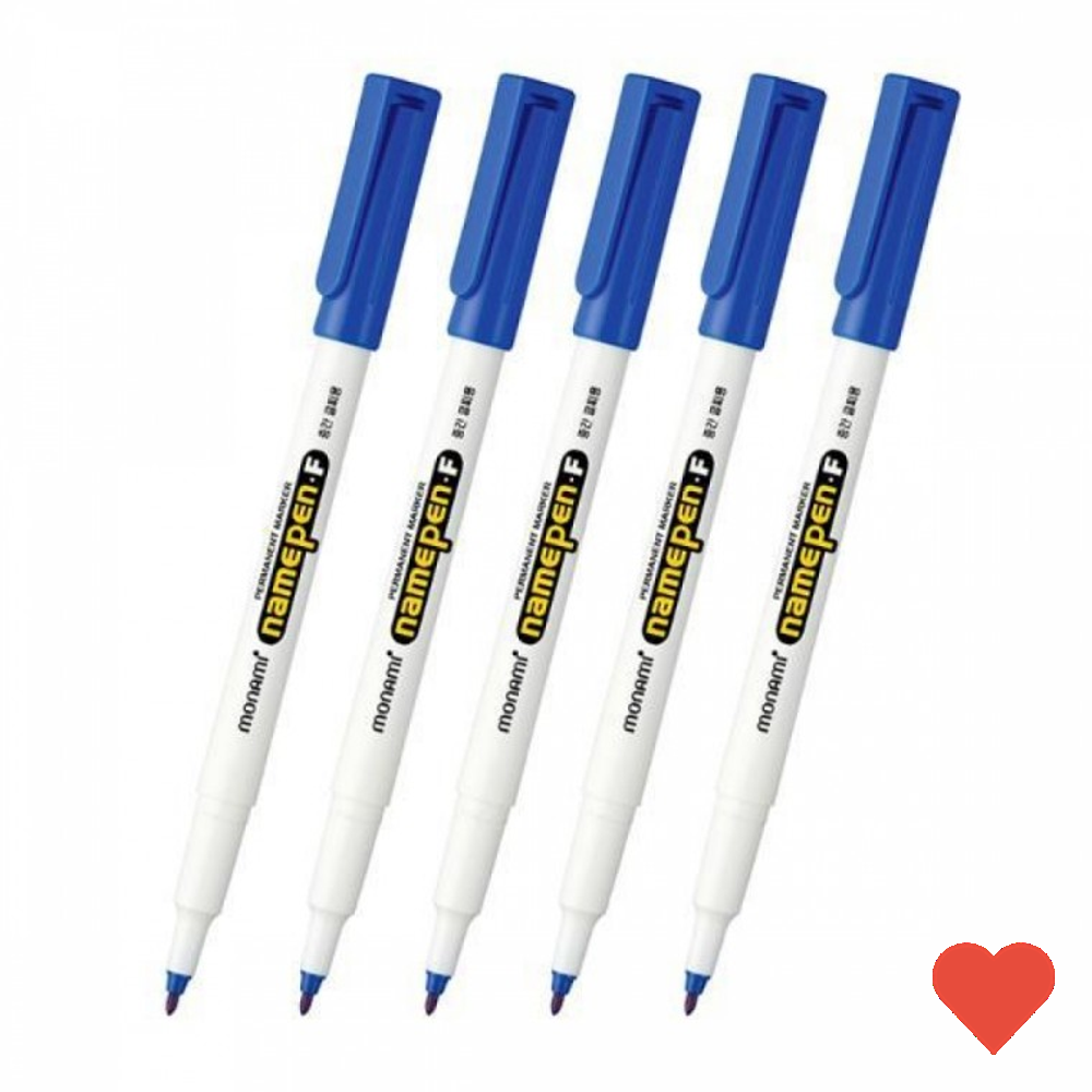 네임펜 f 청색 12 자루 1.0mm : oFIVEmart