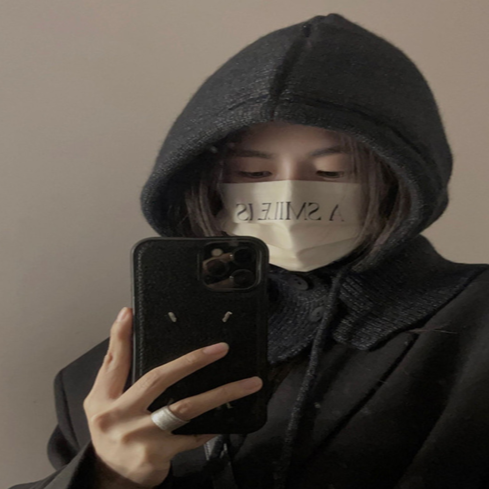 니트 바라클라바 버튼 여성 겨울 바라클라바 스키 후드 넥워머 방한 발라클라바 목토시 - 상세 이미지 5