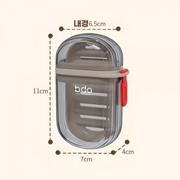 투명 비누트레이 휴대용 여행용 케이스 1p 샴푸바 홀더 비누곽 트레이 - 상세 이미지 5