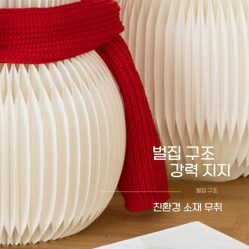 크리스마스 장식 종이 페이퍼 눈사람 장식품 이미지 6