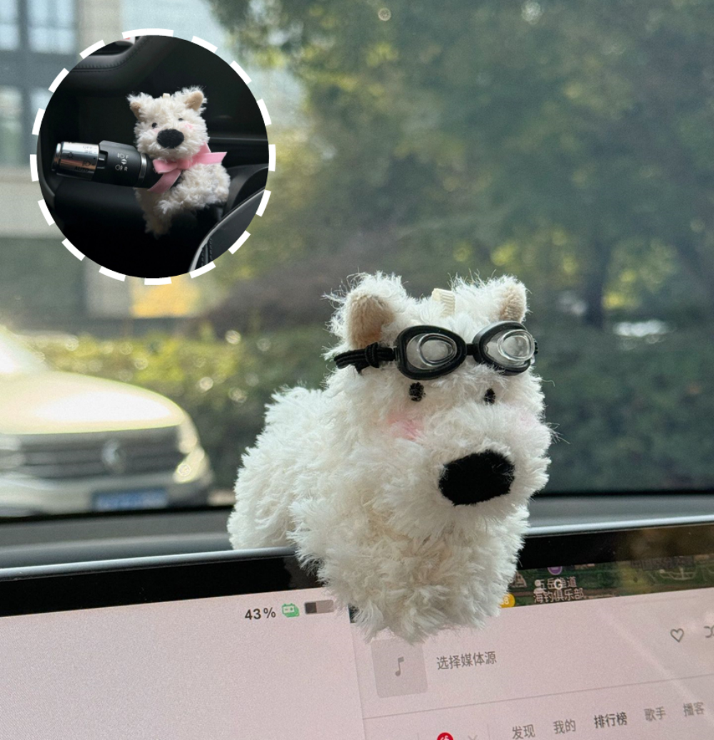 네비게이션 인형 차꾸템 대시보드 고글강아지 - 상세 이미지 2
