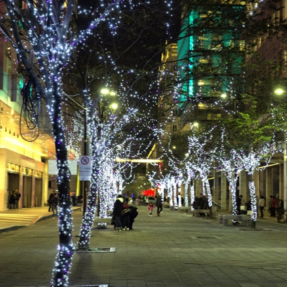 야외 LED 줄전구 가로수 앵두 트리전구 백색 방수 100M