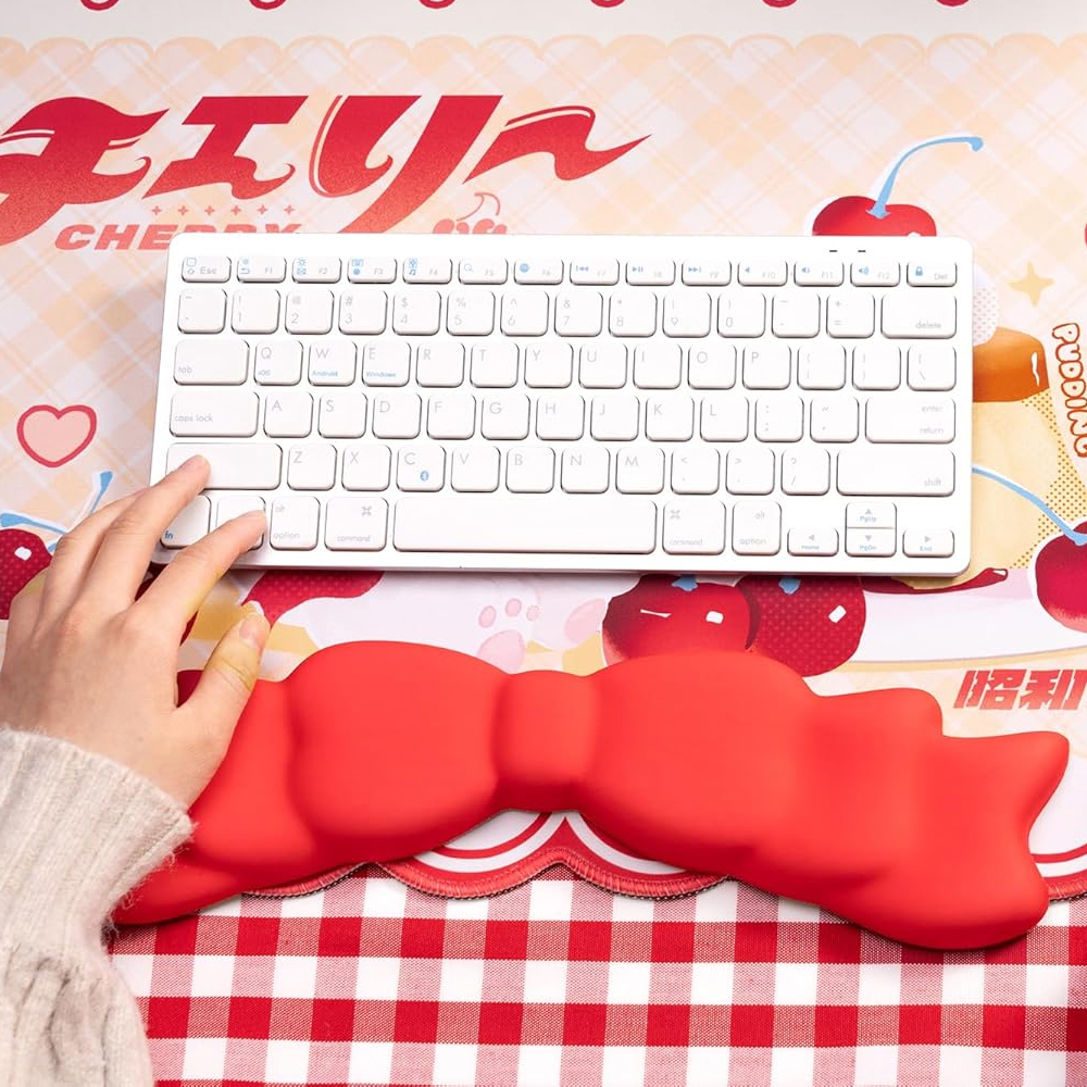 키보드 손목받침대 팜레스트 보호대 쿠션 메모리폼 긱쉐어 리본