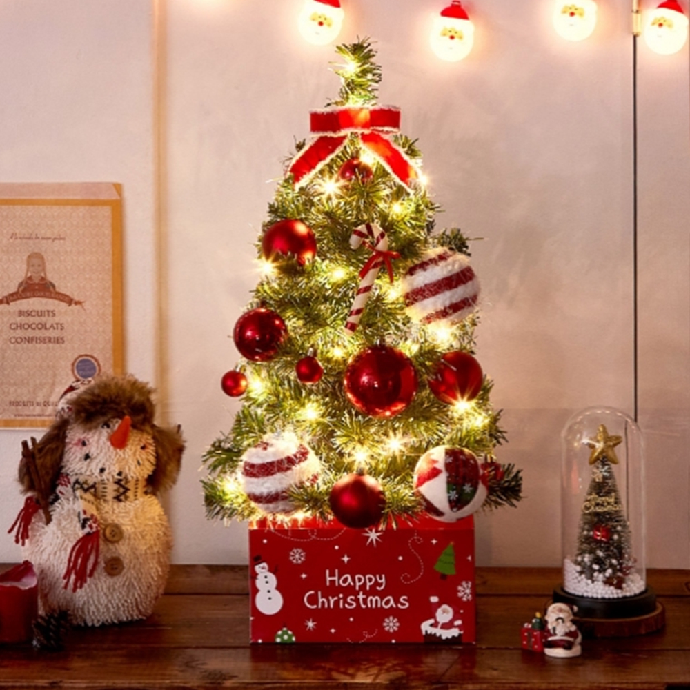 성탄트리 풀세트 크리스마스 미니 전나무 트리 장식 전구포함 60cm
