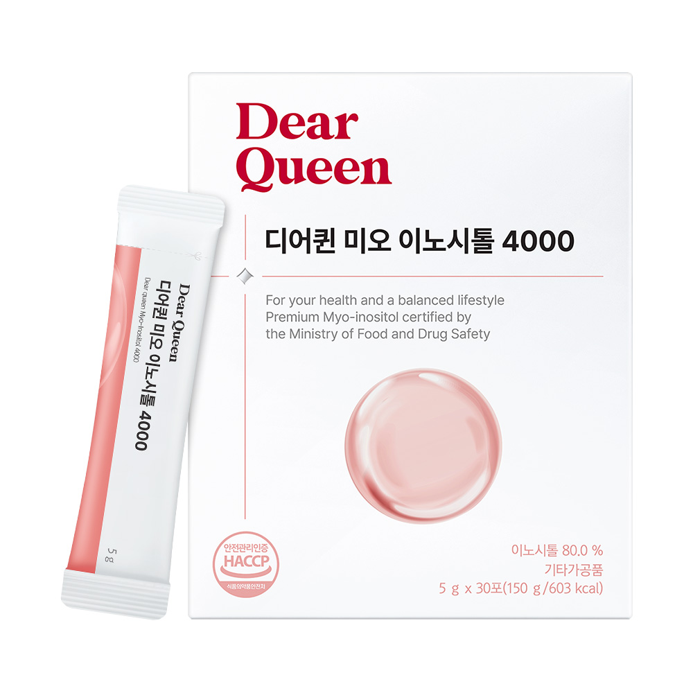 디어퀸 미오 이노시톨 4000 30포x1박스/1개월 엽산 임신준비