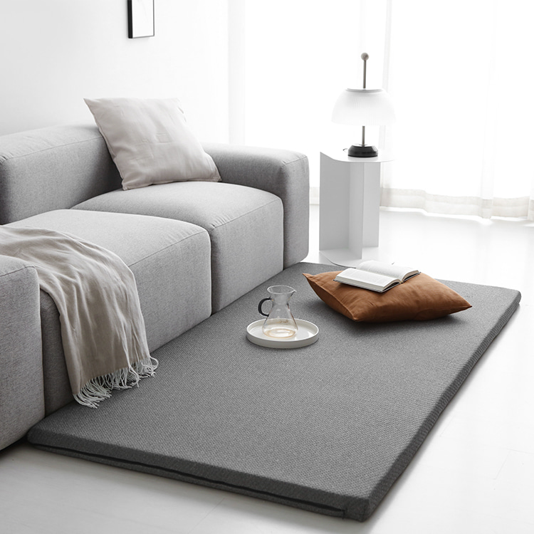 바닥토퍼 3단 접이식 매트 1인용 싱글 손님용 토퍼 수면매트 제로몽