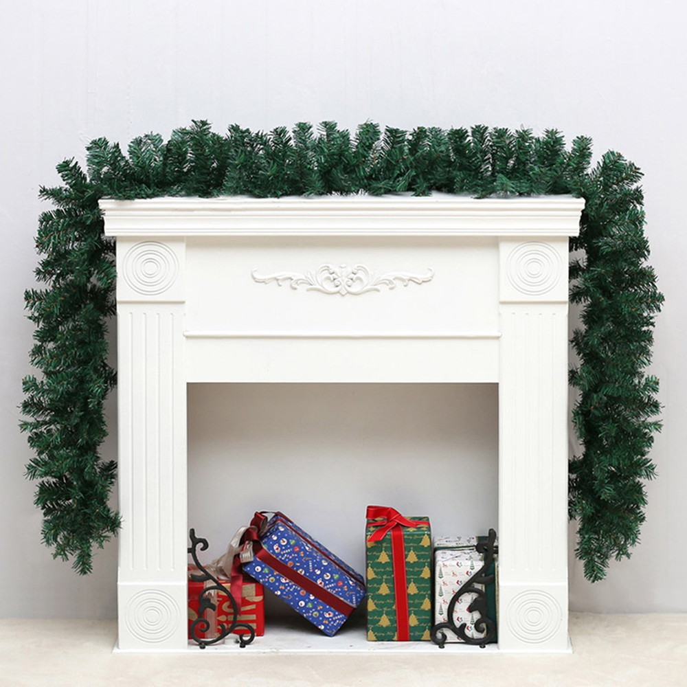 크리스마스 벽난로가랜드 장식 성탄절 녹색 데코용품 270cm