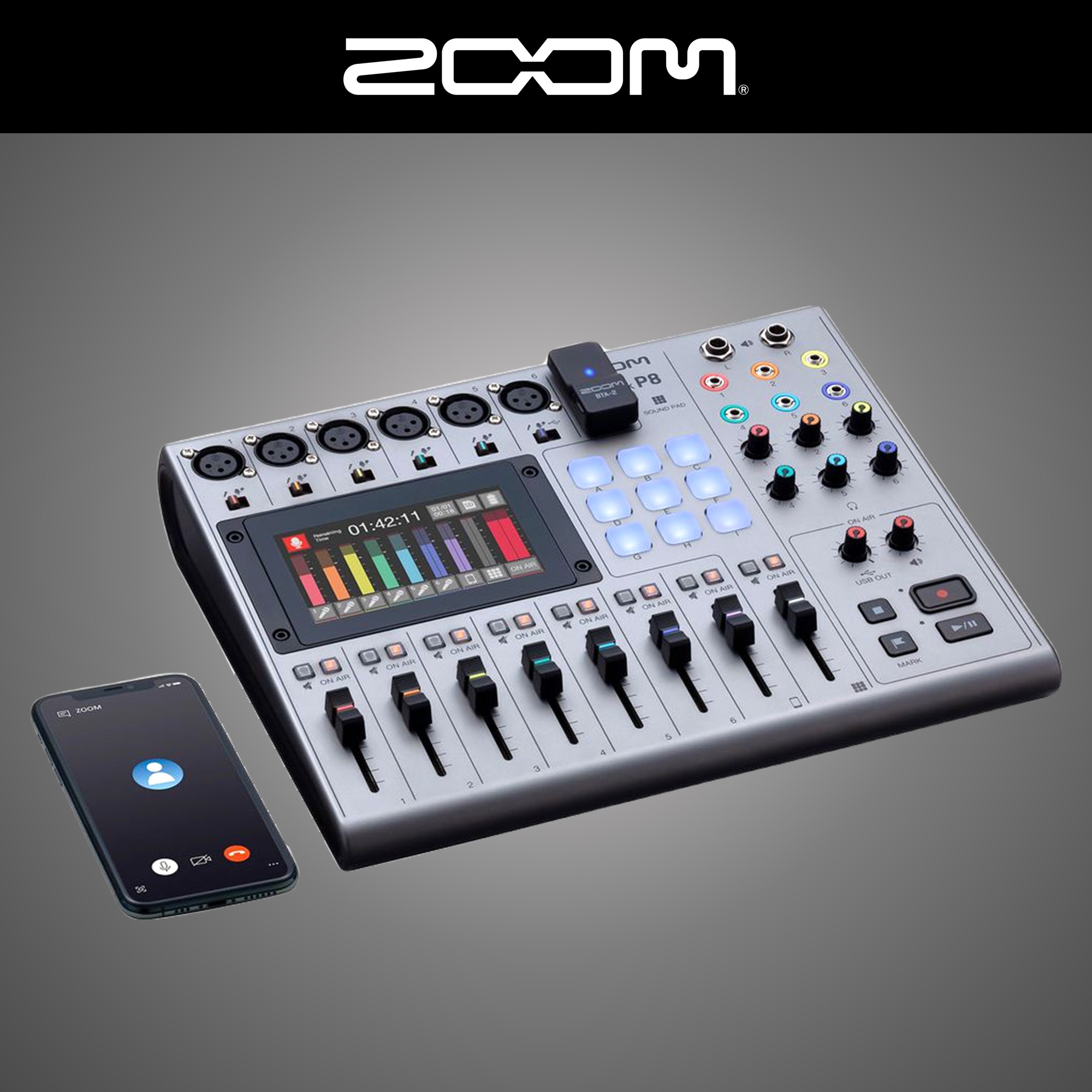 ZOOM P8 PodTrak 줌 P8 팟캐스트 유튜브 인터넷방송 레코더 믹서