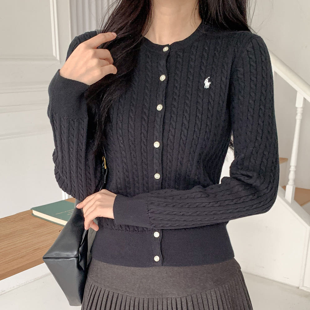 폴로 가디건 착용샷