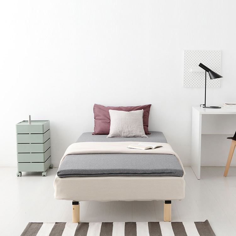 바닥토퍼 3단 접이식 매트 1인용 싱글 손님용 토퍼 수면매트 제로몽