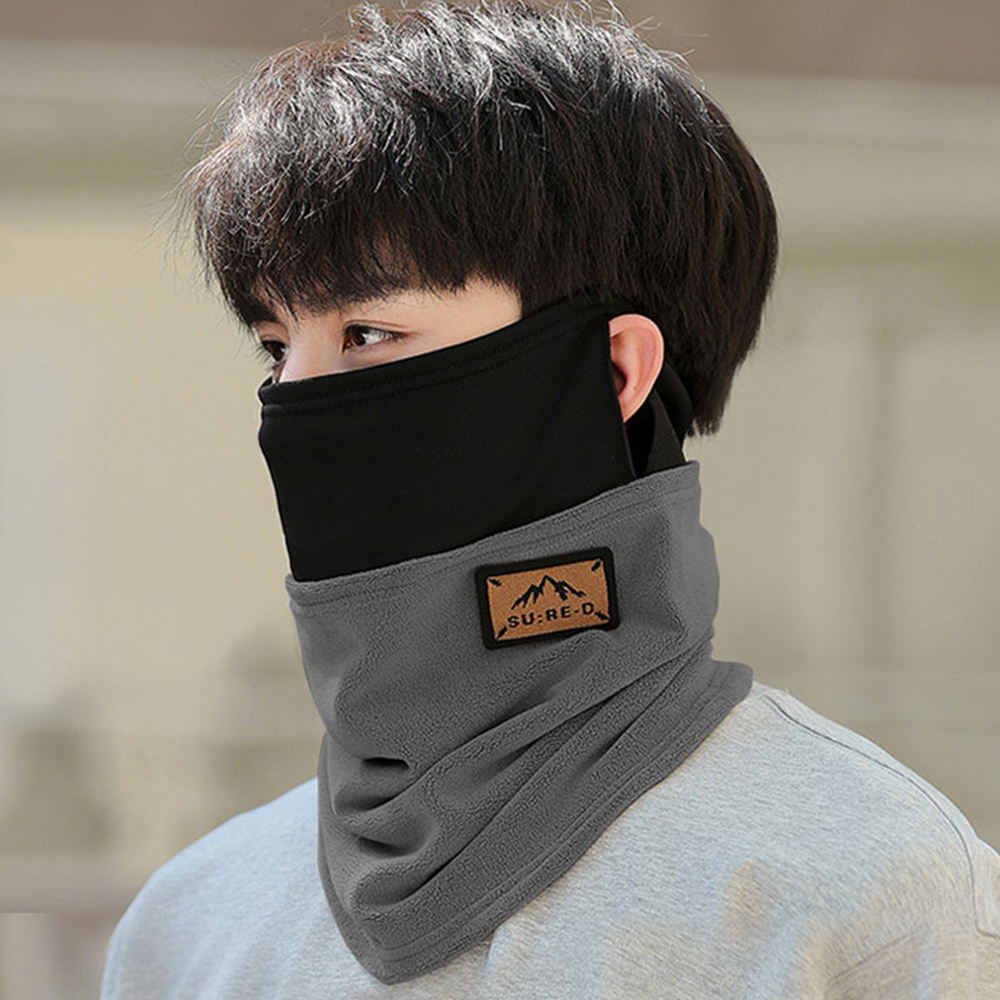 겨울 테니스 운동 기모 마스크 오픈형 이어홀 넥워머 플리스 방한용품 방한 복면 마스크 - 상품 이미지