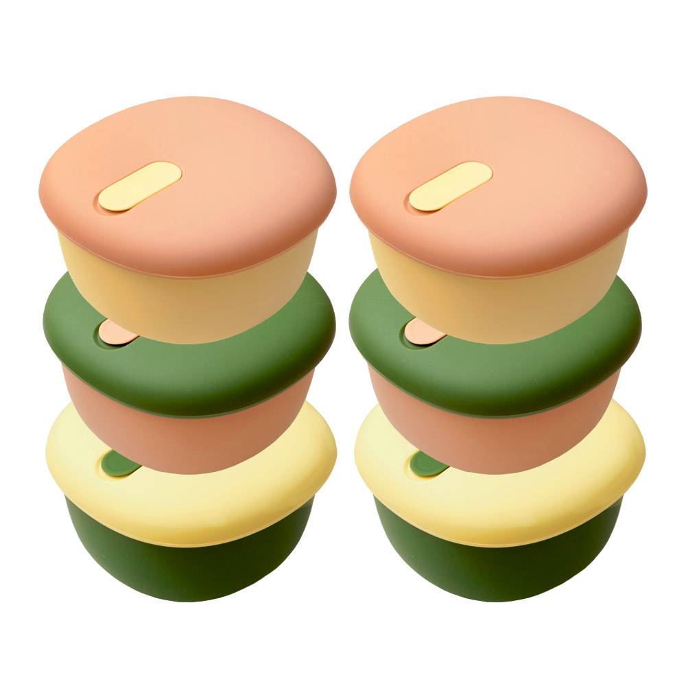 국산 냉동밥 보관용기 실리콘 밥팩 밀폐 국 소분용기 350ml 6개