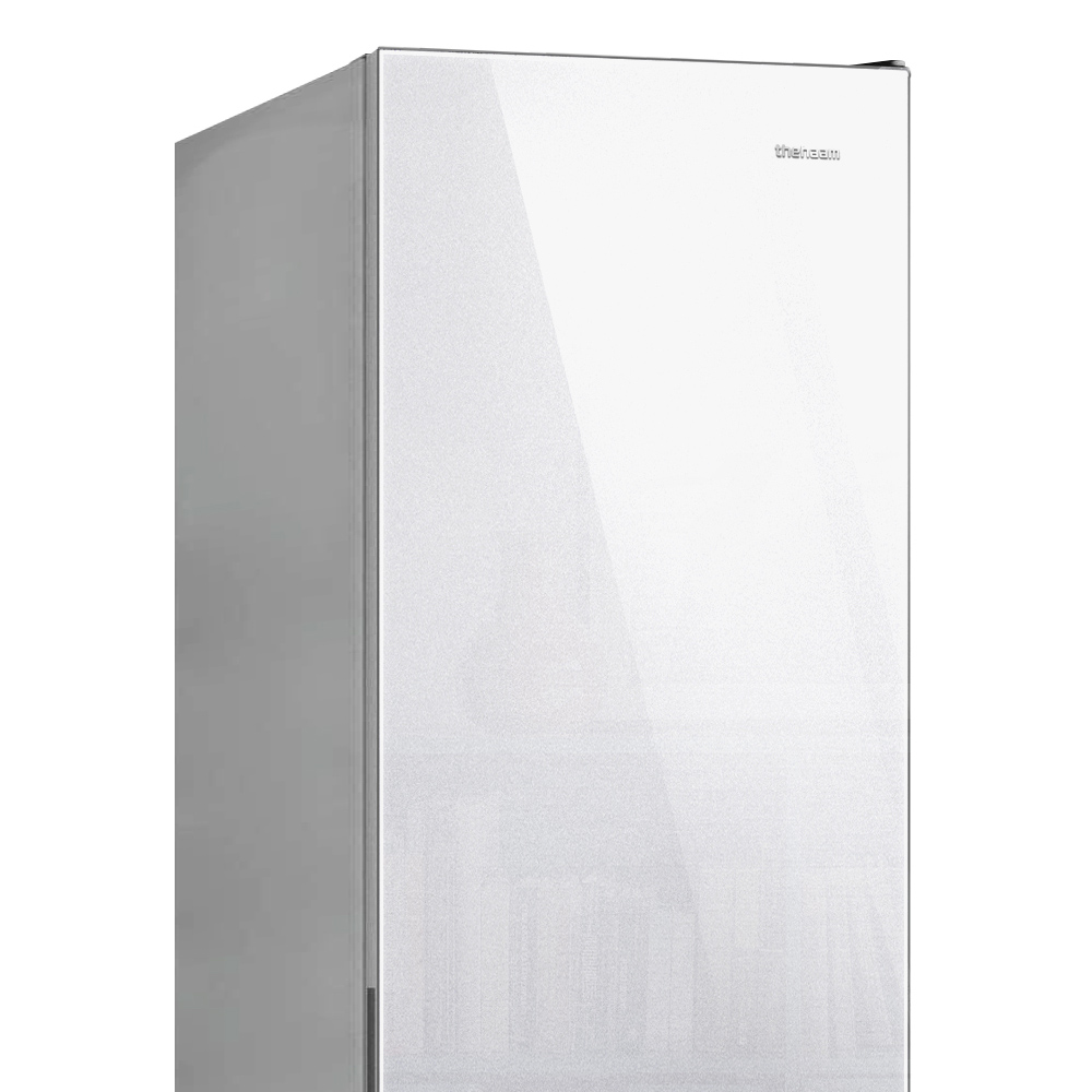 더함 소형 냉장고 1인 원룸 신혼 냉장고 상냉장 하냉동 화이트 글라스 미니냉장고 262L