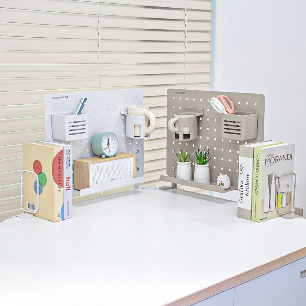 카멜마운트 PPS01 레일형 책상 파티션 타공판 타공 보드 페그보드 정리함